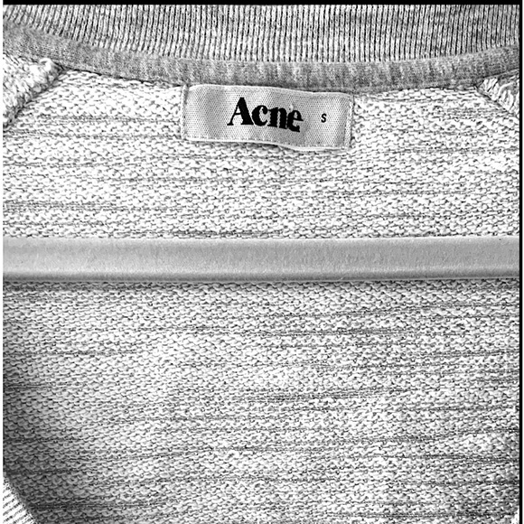 Acne Studios Timeless Crop Sweatshirt in Gray. Size Small. NWOT - Picture 6 of 8